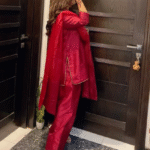 Red Colour on china slik